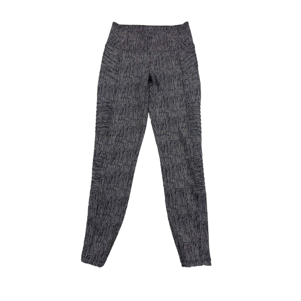 Athleta Delancey Textured Moto Tight Leggings Womens S Gray Braiden Zip Ankle